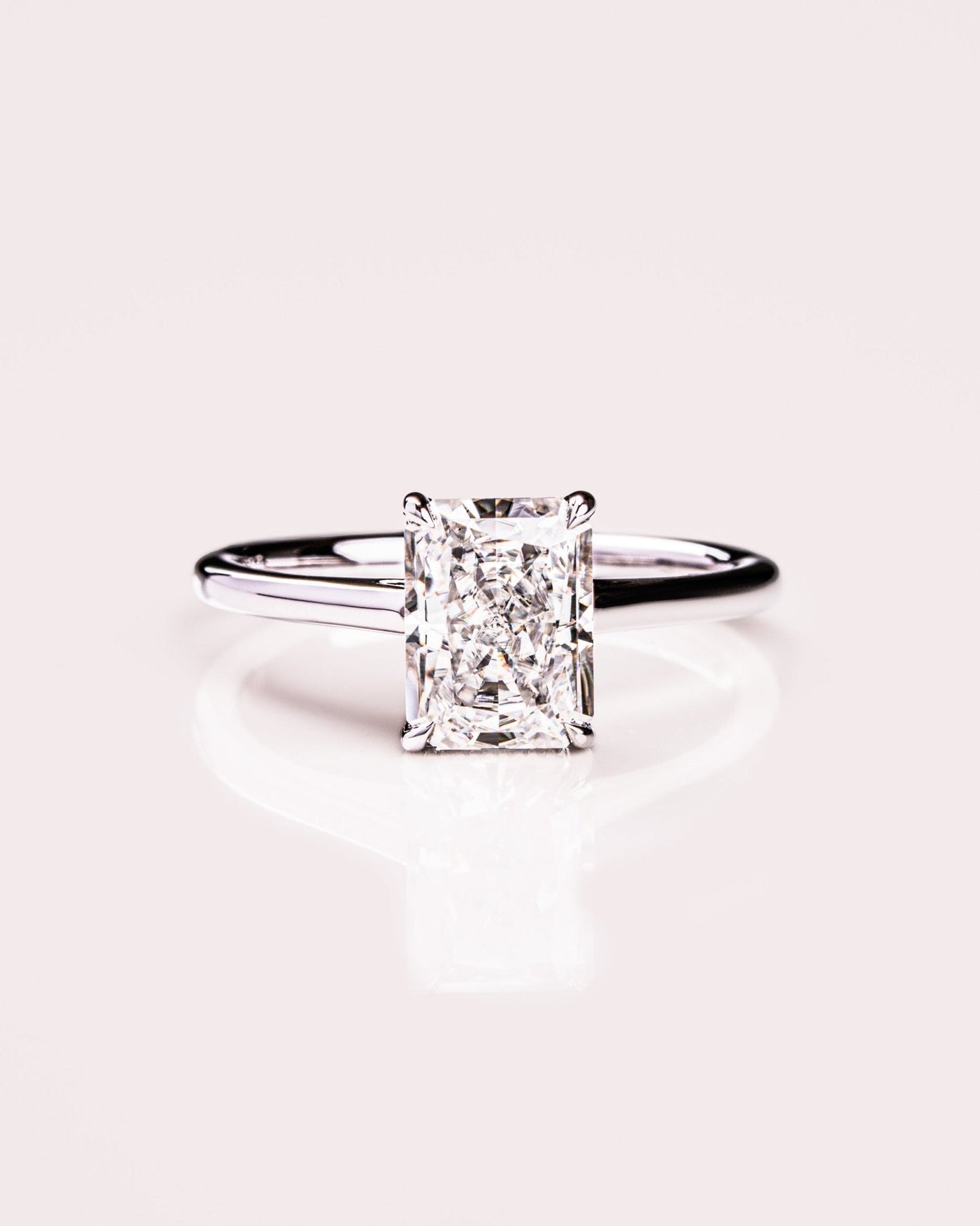 Cushion Hidden Halo Lab Grown Diamond Engagement Ring