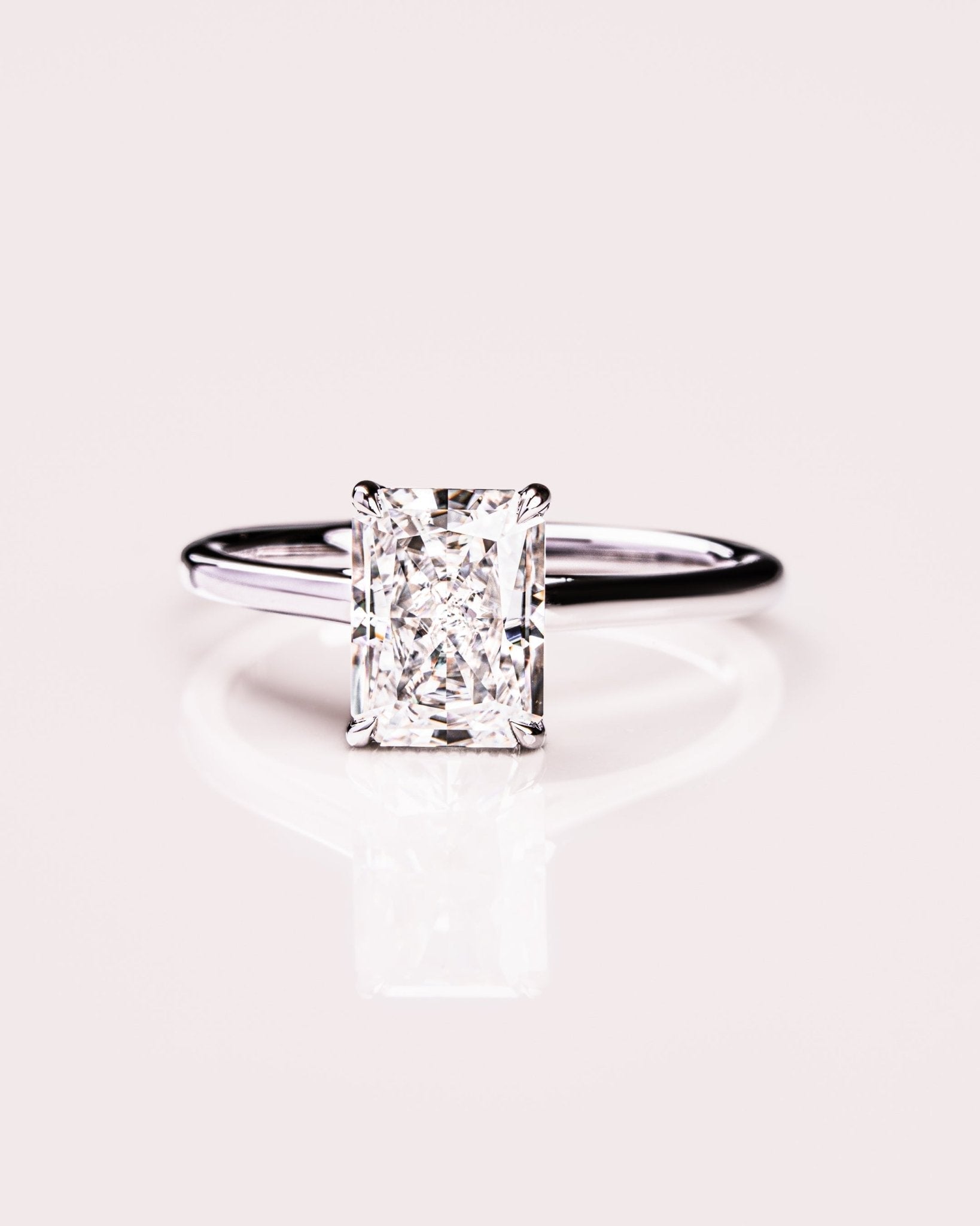 Cushion Hidden Halo Lab Grown Diamond Engagement Ring