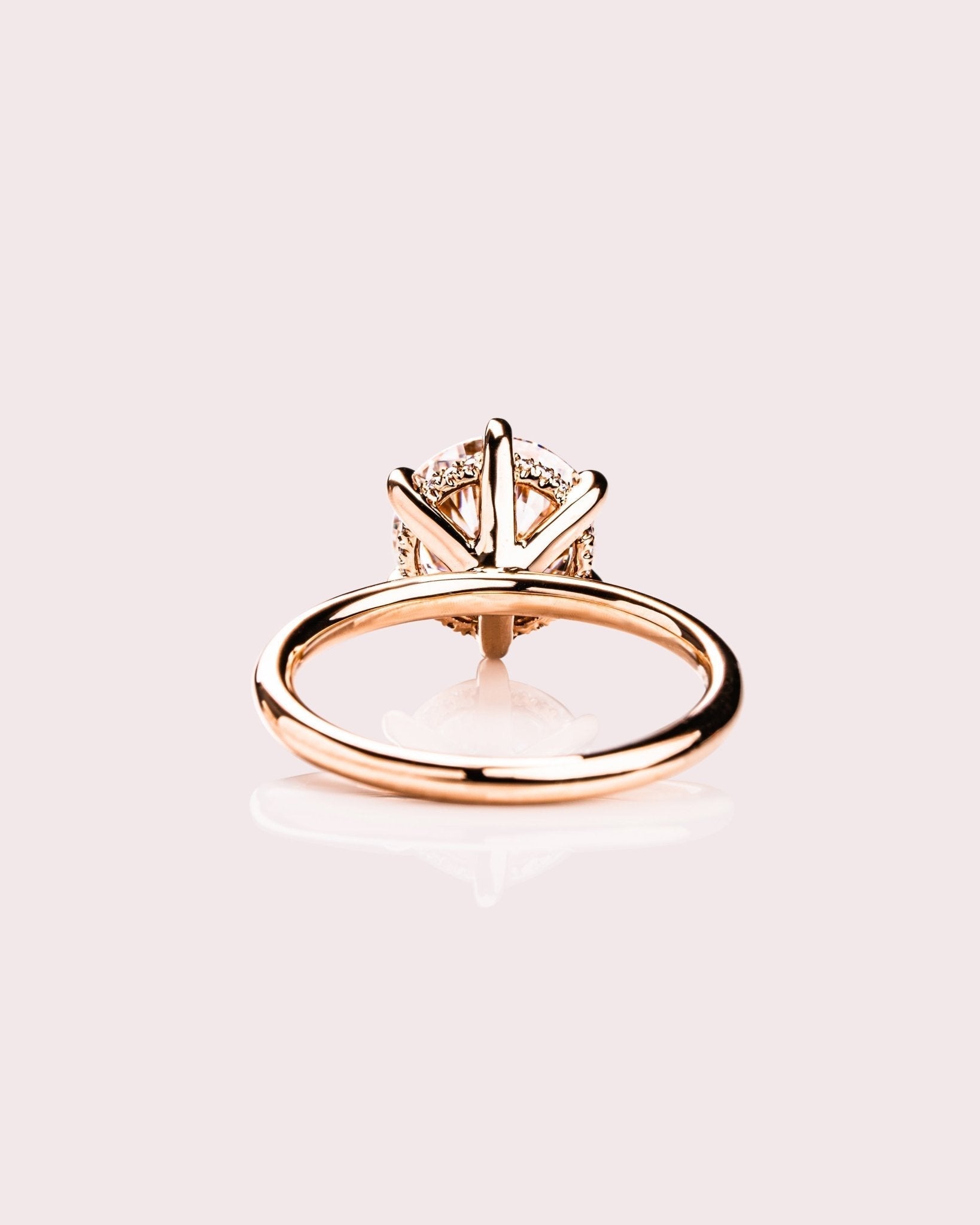 Cushion Hidden Halo Lab Grown Diamond Engagement Ring
