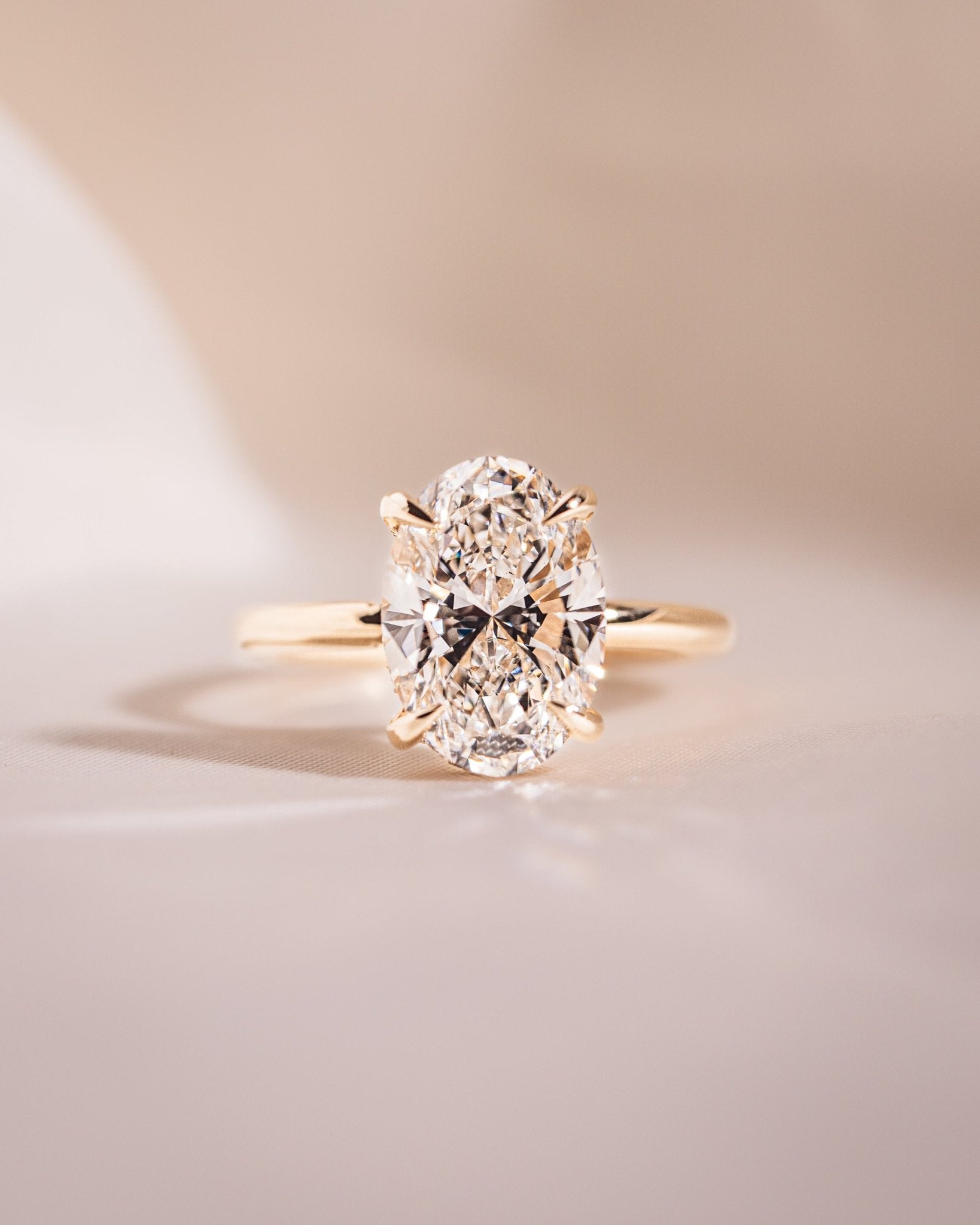 Cushion Hidden Halo Lab Grown Diamond Engagement Ring