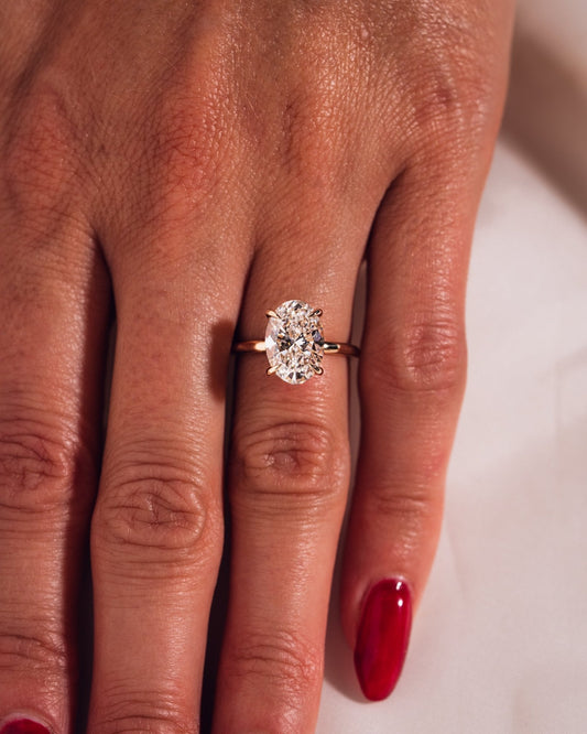 Cushion Hidden Halo Lab Grown Diamond Engagement Ring
