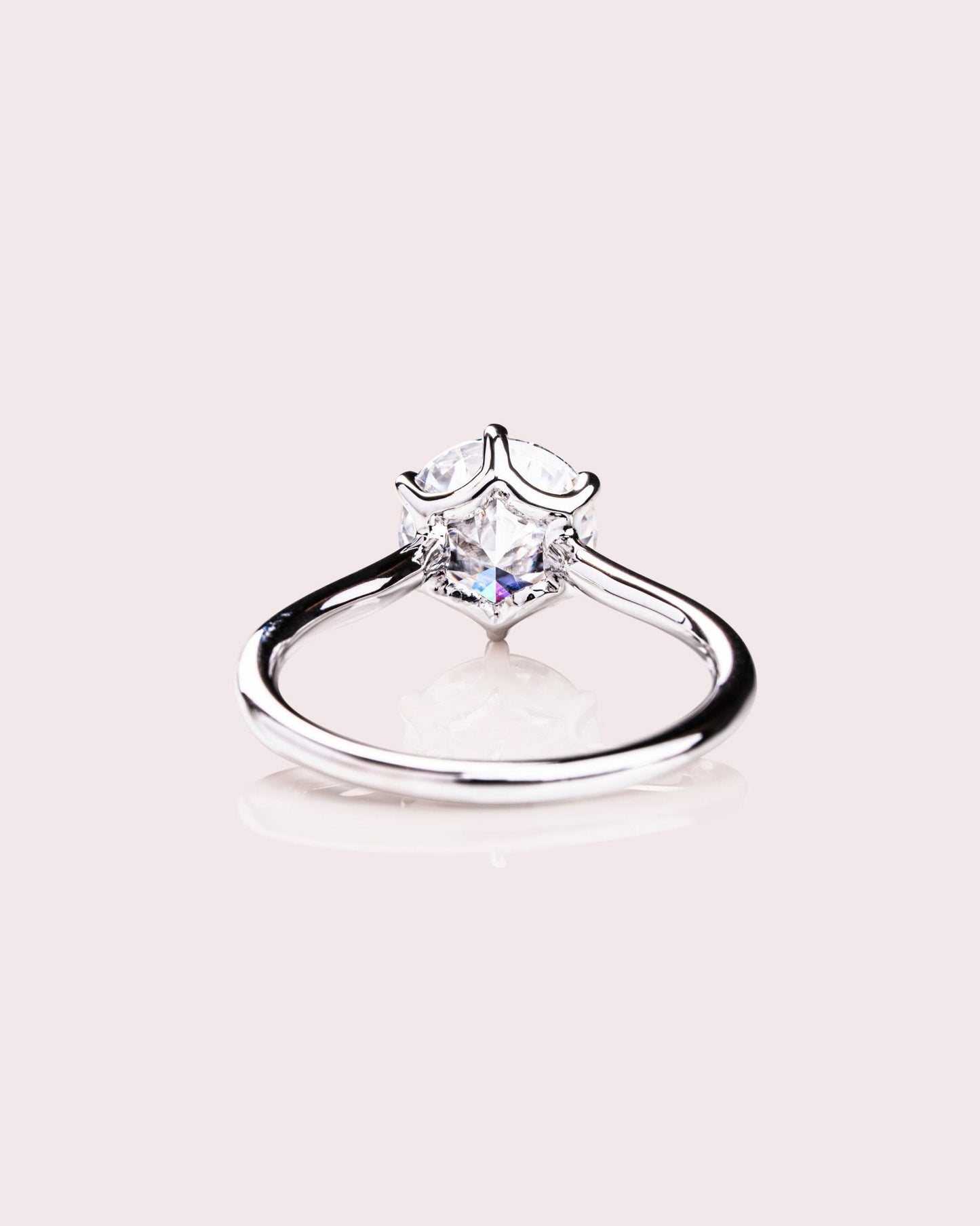 Cushion Hidden Halo Lab Grown Diamond Engagement Ring
