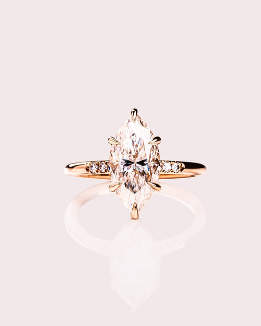Cushion Hidden Halo Lab Grown Diamond Engagement Ring