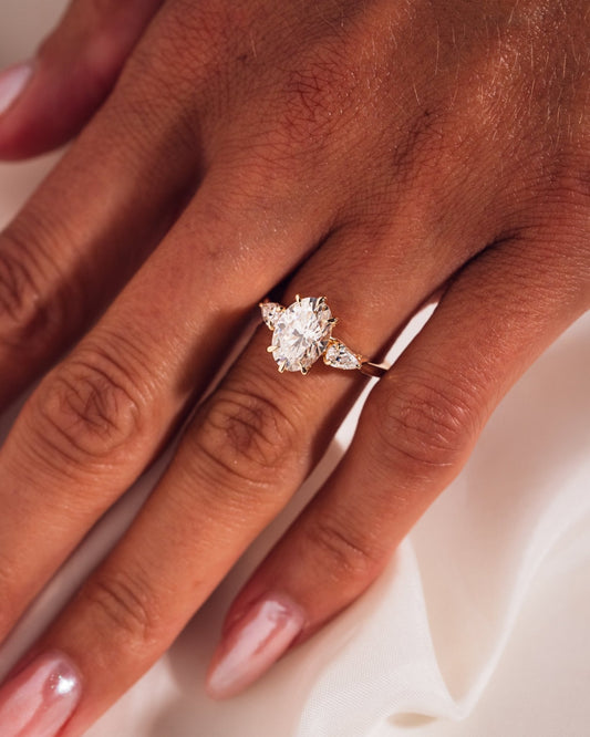 Cushion Hidden Halo Lab Grown Diamond Engagement Ring