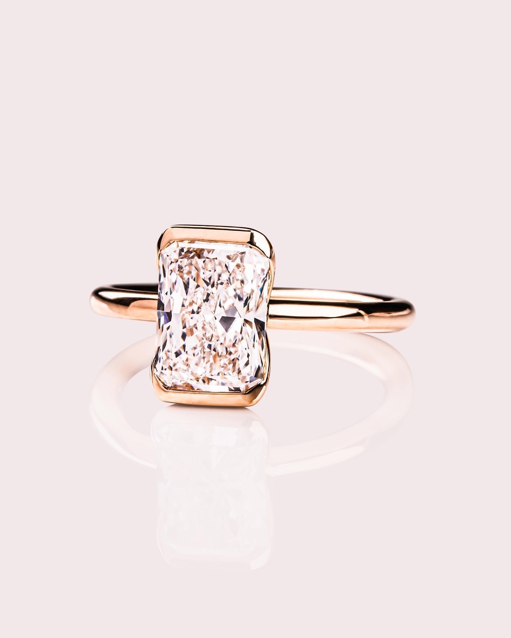 Cushion Hidden Halo Lab Grown Diamond Engagement Ring