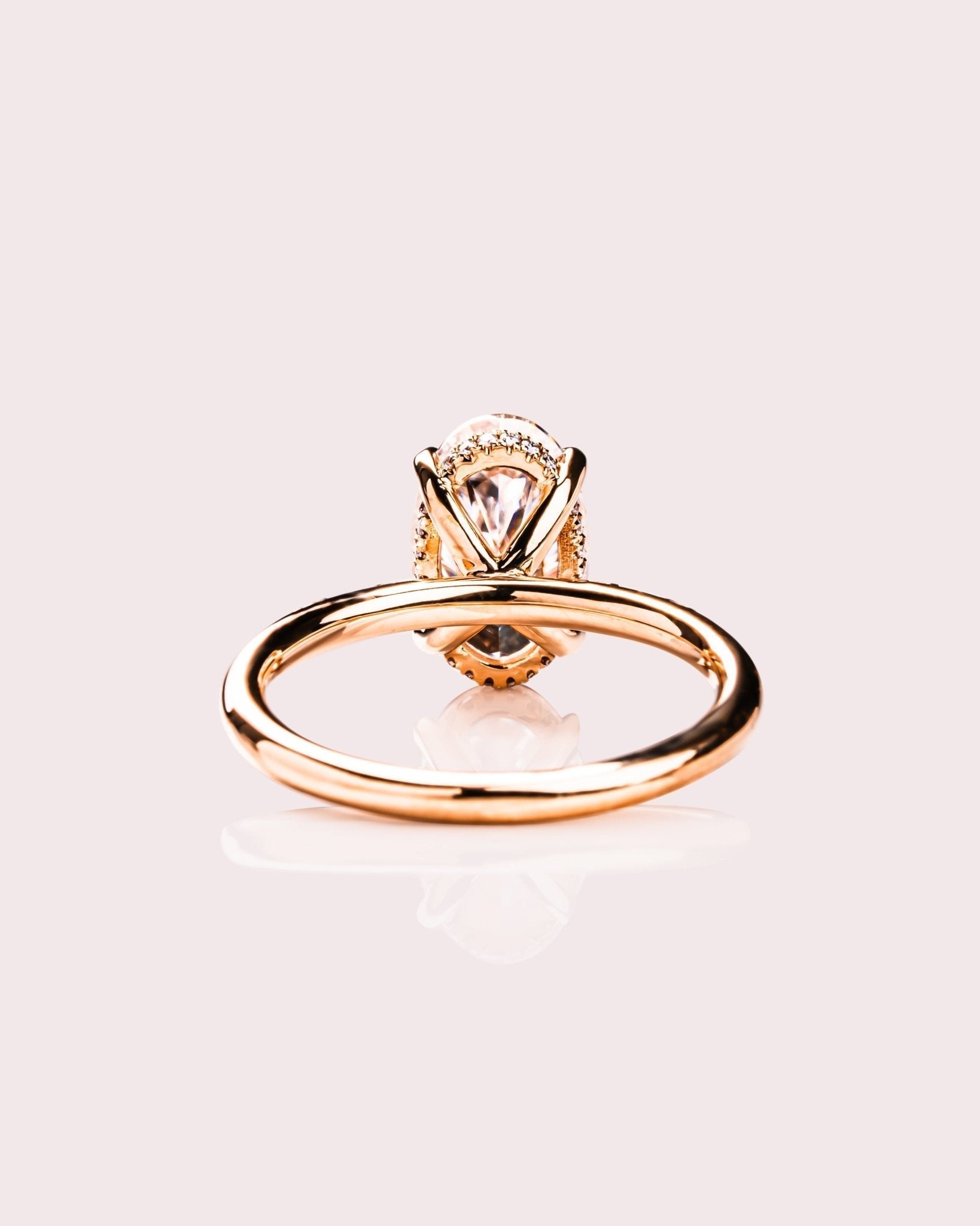 Cushion Hidden Halo Lab Grown Diamond Engagement Ring