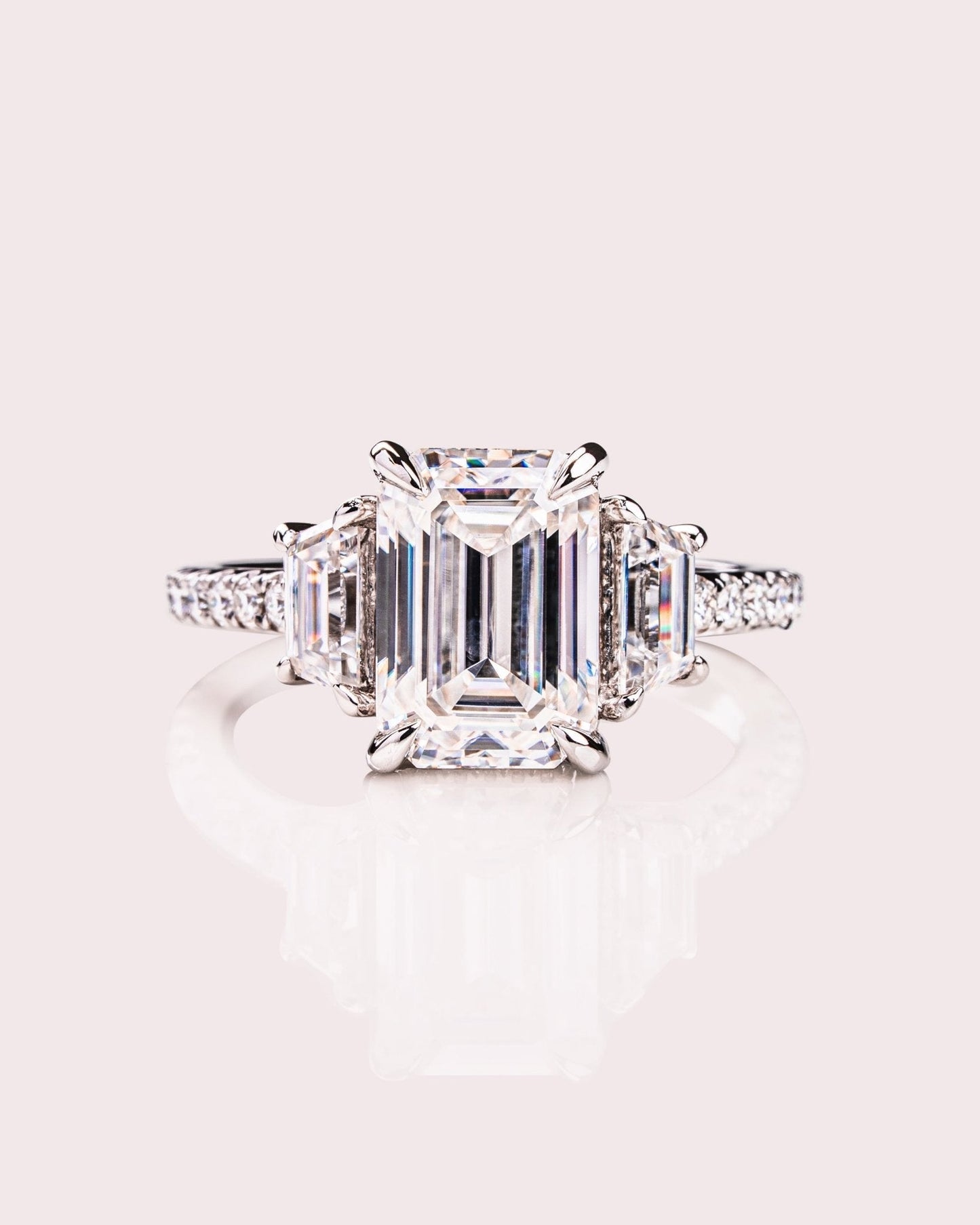 Cushion Hidden Halo Lab Grown Diamond Engagement Ring