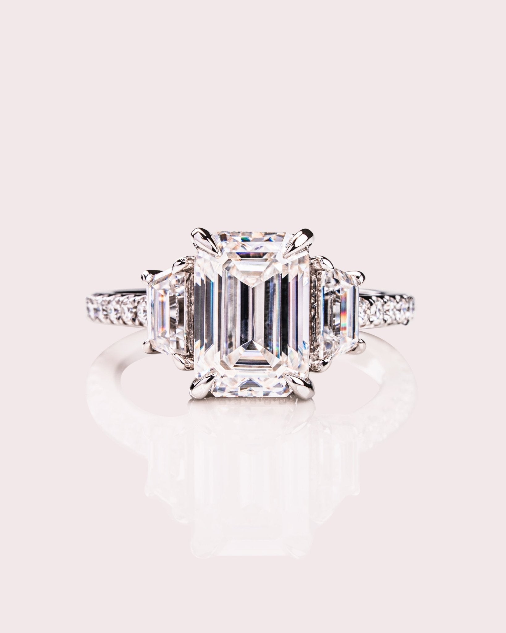 Cushion Hidden Halo Lab Grown Diamond Engagement Ring