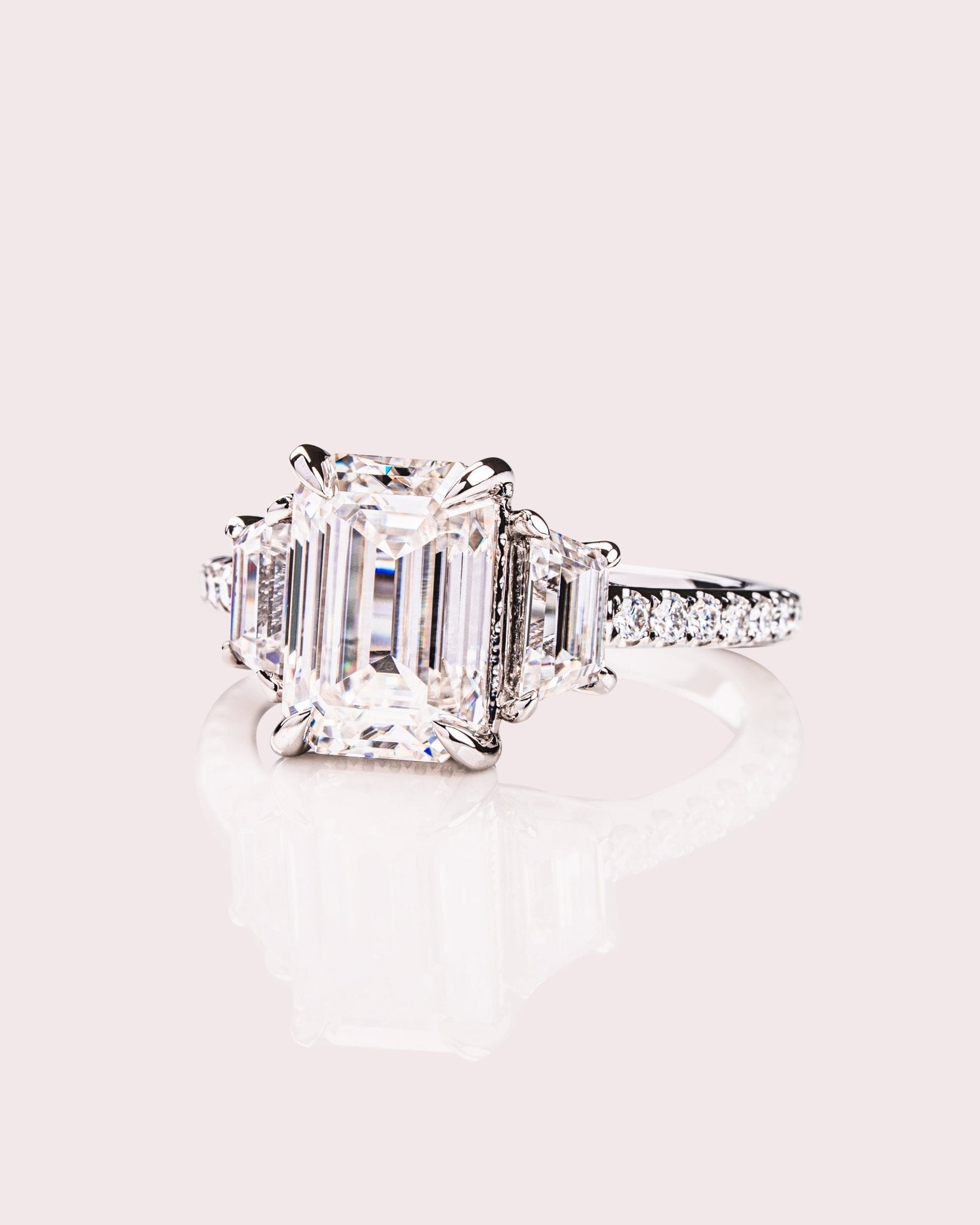 Cushion Hidden Halo Lab Grown Diamond Engagement Ring