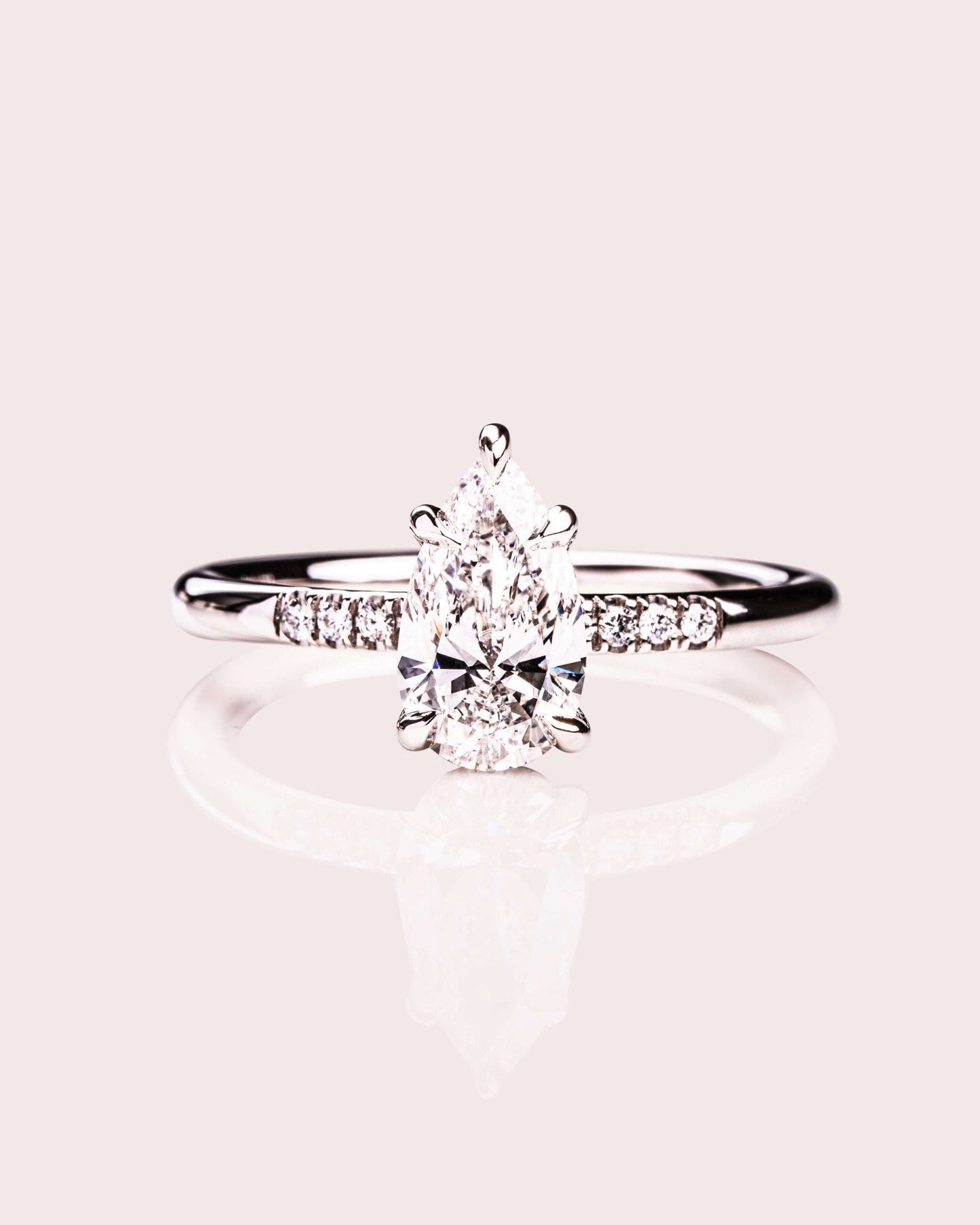 Cushion Hidden Halo Lab Grown Diamond Engagement Ring