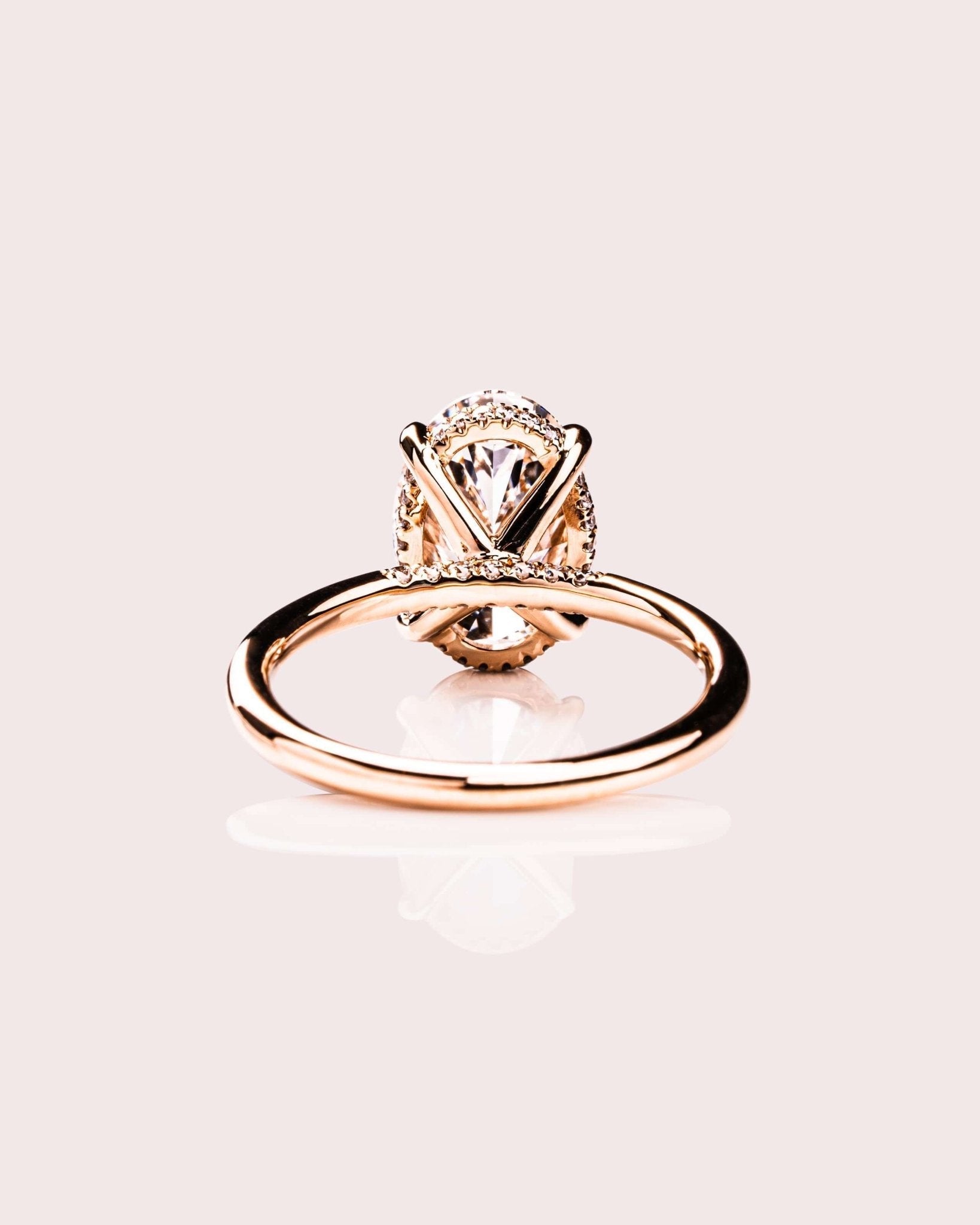 Cushion Hidden Halo Lab Grown Diamond Engagement Ring