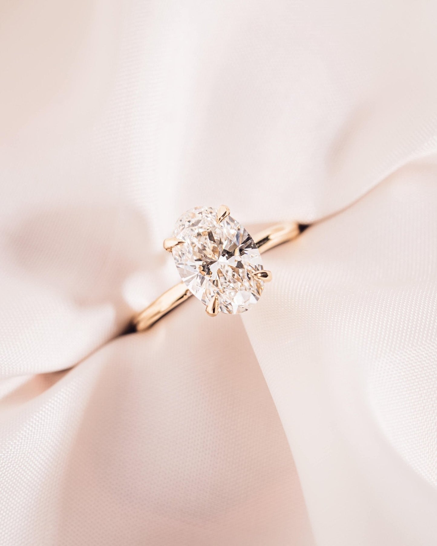 Cushion Hidden Halo Lab Grown Diamond Engagement Ring