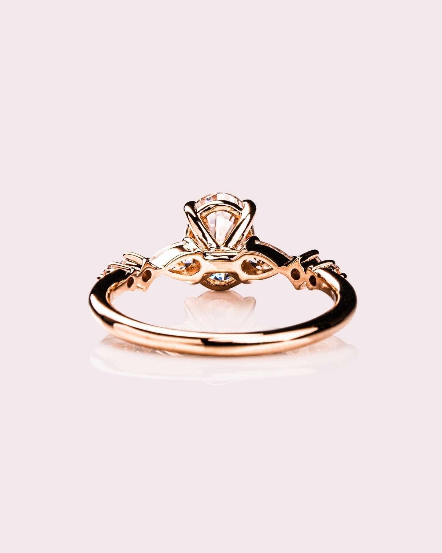 Cushion Hidden Halo Lab Grown Diamond Engagement Ring