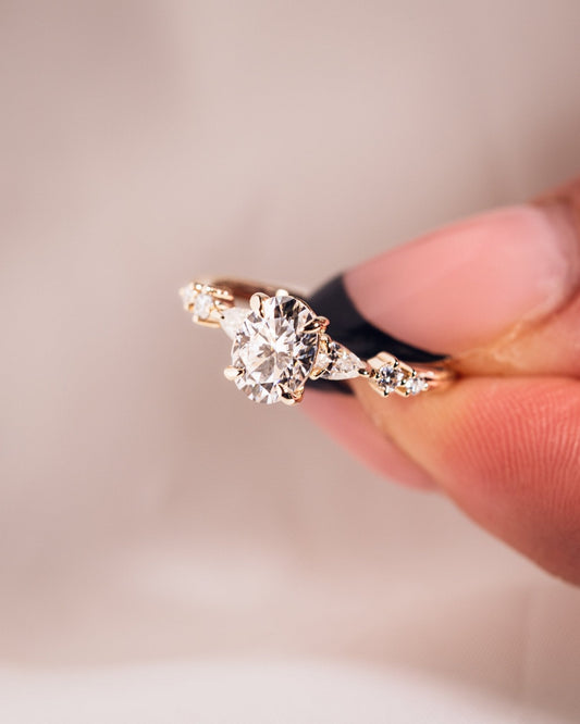 Cushion Hidden Halo Lab Grown Diamond Engagement Ring