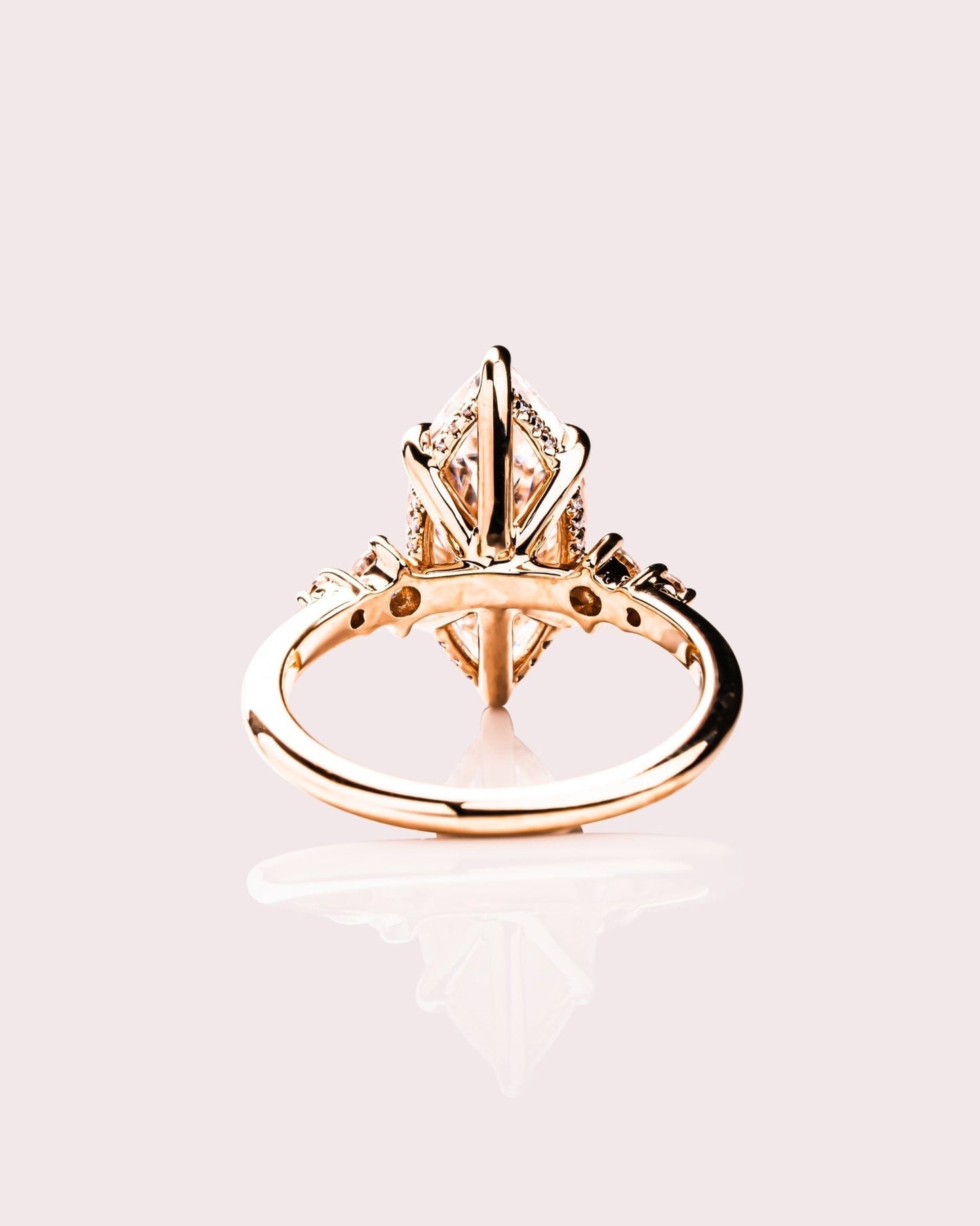 Cushion Hidden Halo Lab Grown Diamond Engagement Ring