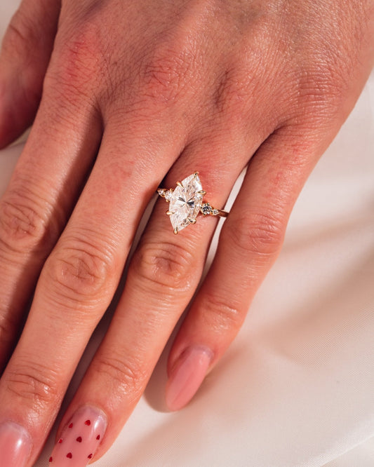 Cushion Hidden Halo Lab Grown Diamond Engagement Ring
