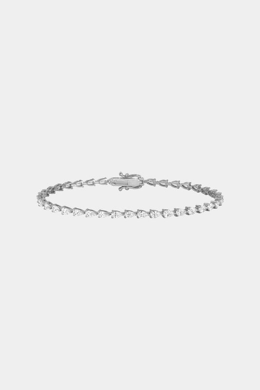 4.5 TCW Pear East-West Stones Lab Grown Diamond Tennis Bracelet