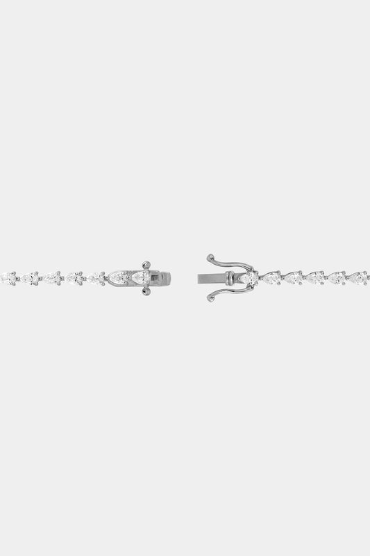 4.5 TCW Pear East-West Stones Lab Grown Diamond Tennis Bracelet
