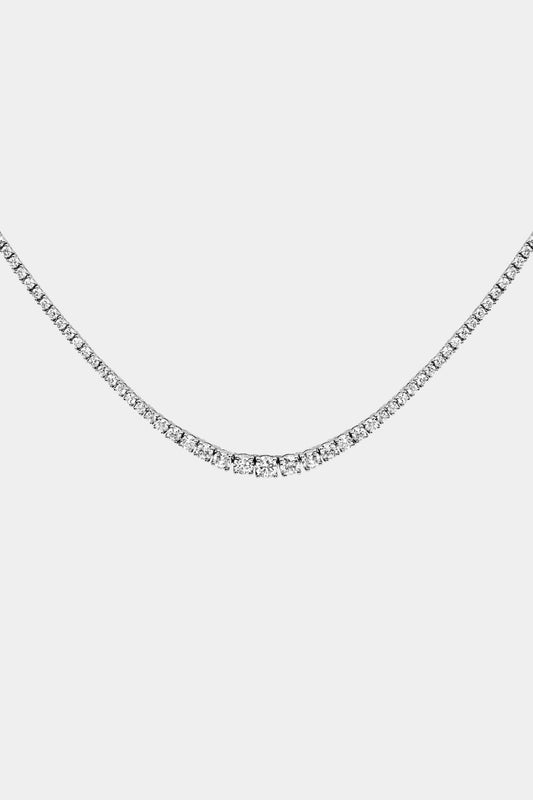 6 TCW Round Lab Grown Diamond Tennis Necklace