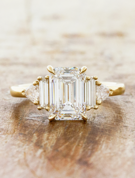 2 CT Round Three Stones Lab Grown Diamond Engagement Ring