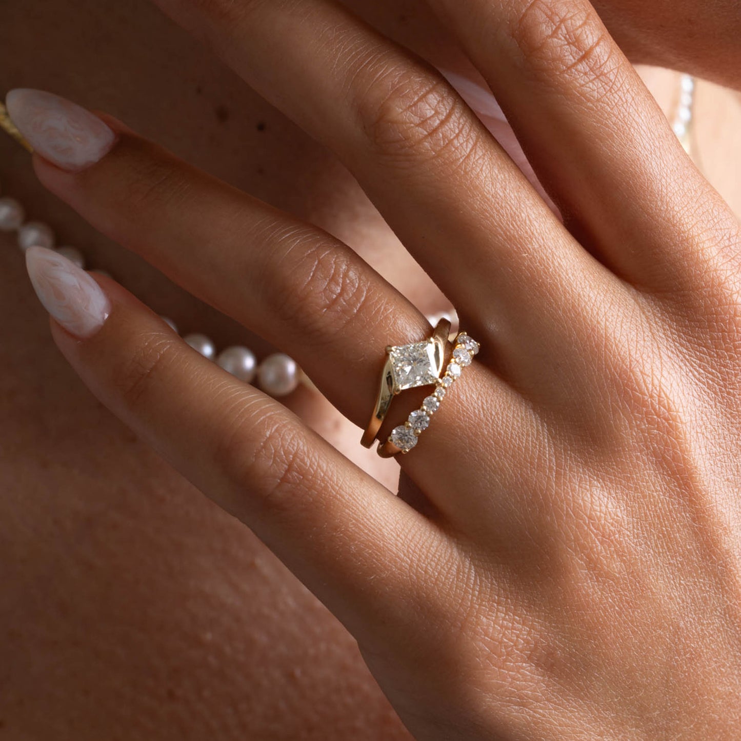 2 CT Round Three Stones Lab Grown Diamond Engagement Ring