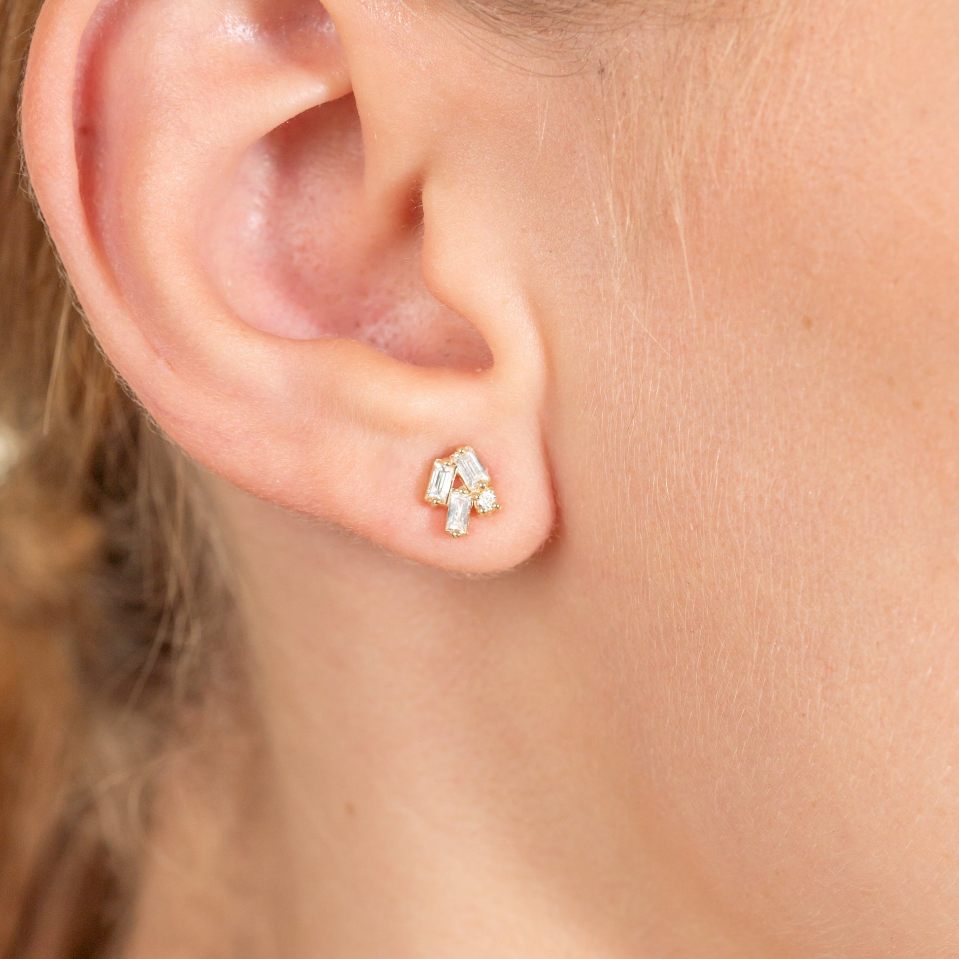 1.0 CT Round Bezel Solitaire Lab Grown Diamond Earrings