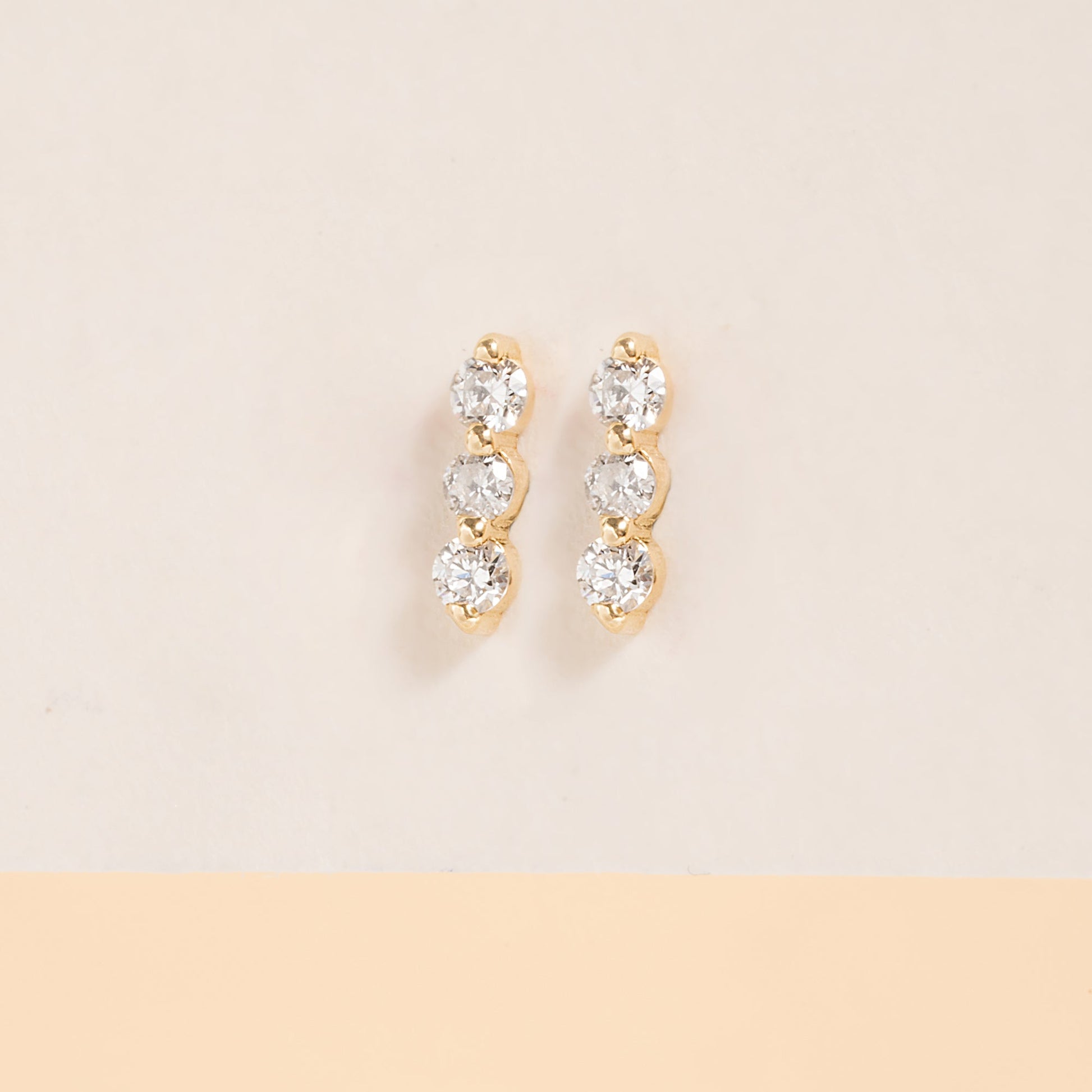 1.0 CT Round Bezel Solitaire Lab Grown Diamond Earrings