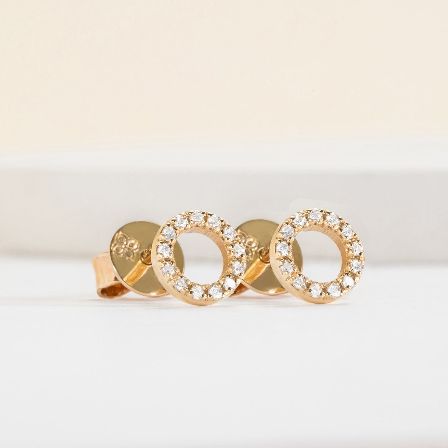 1.0 CT Round Bezel Solitaire Lab Grown Diamond Earrings