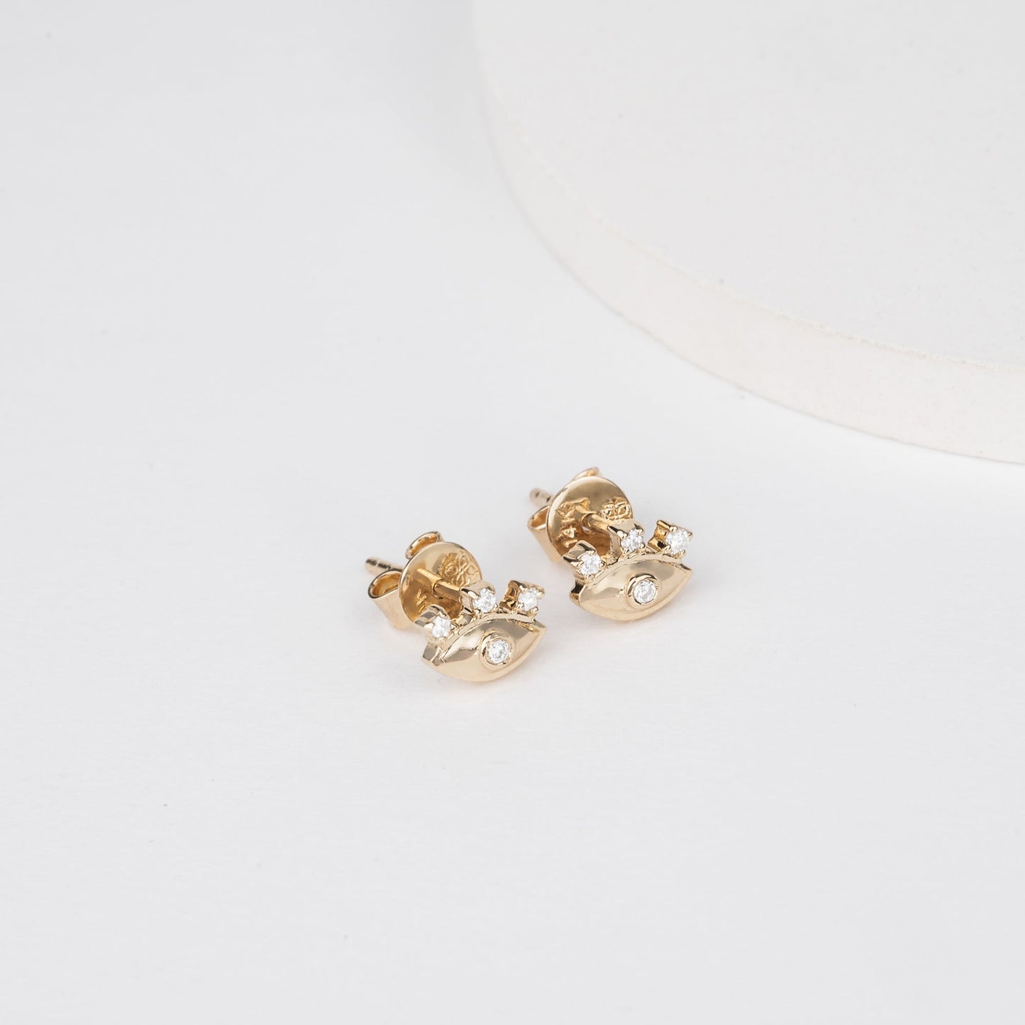 1.0 CT Round Bezel Solitaire Lab Grown Diamond Earrings