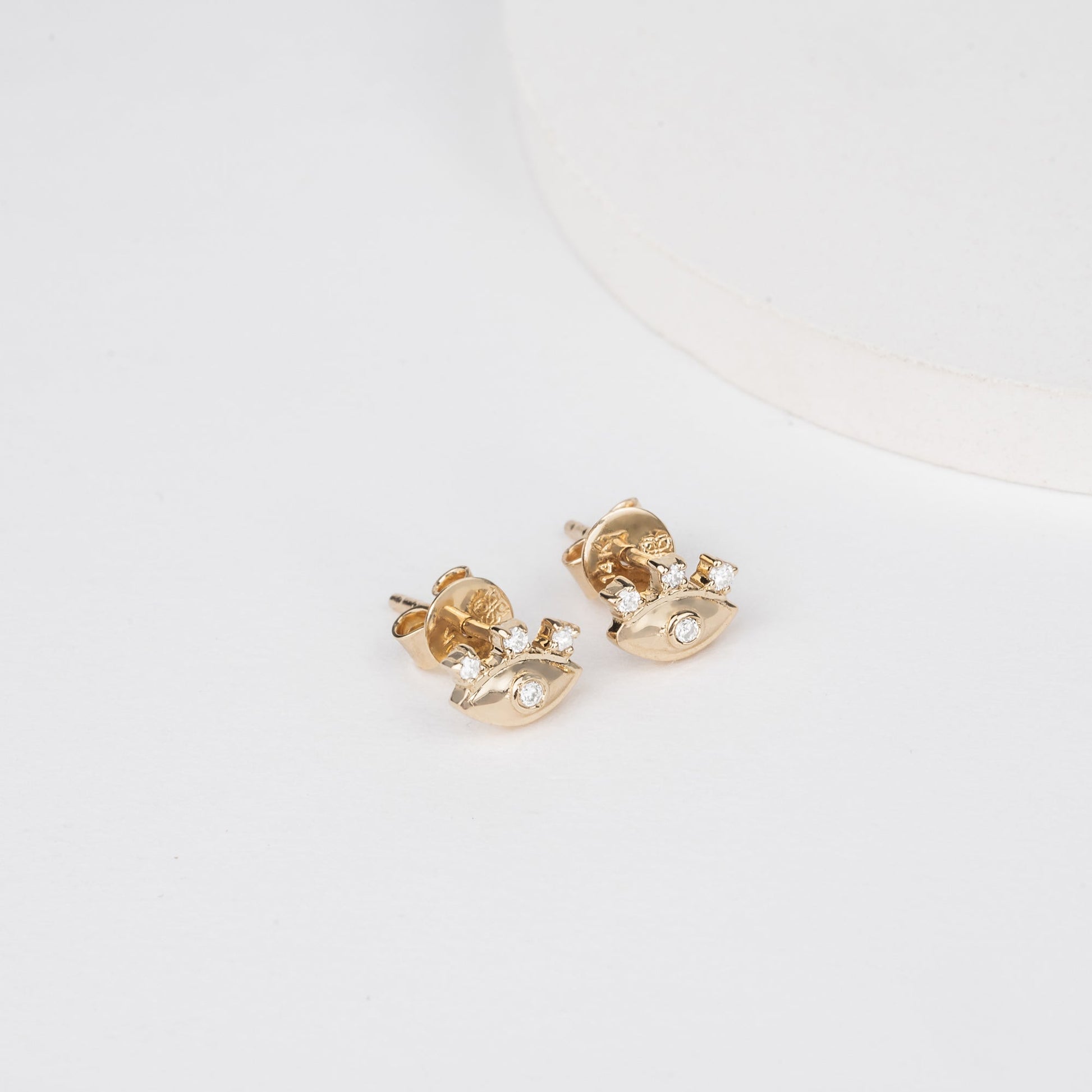 1.0 CT Round Bezel Solitaire Lab Grown Diamond Earrings