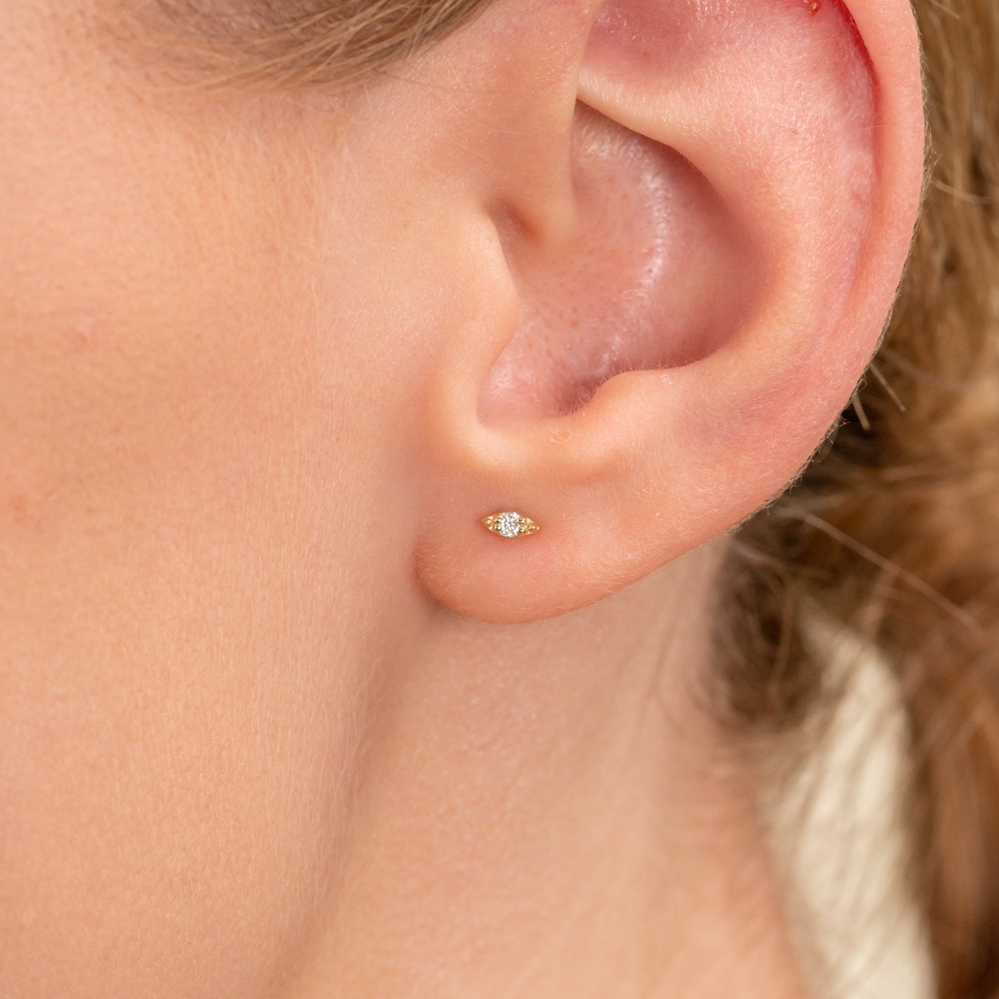 1.0 CT Round Bezel Solitaire Lab Grown Diamond Earrings