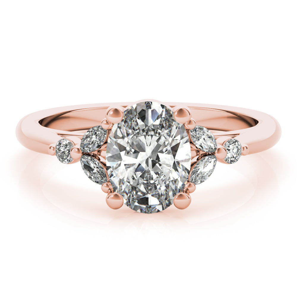2 CT Round Three Stones Lab Grown Diamond Engagement Ring