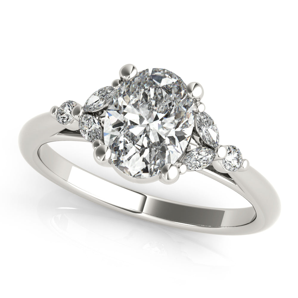 2 CT Round Three Stones Lab Grown Diamond Engagement Ring
