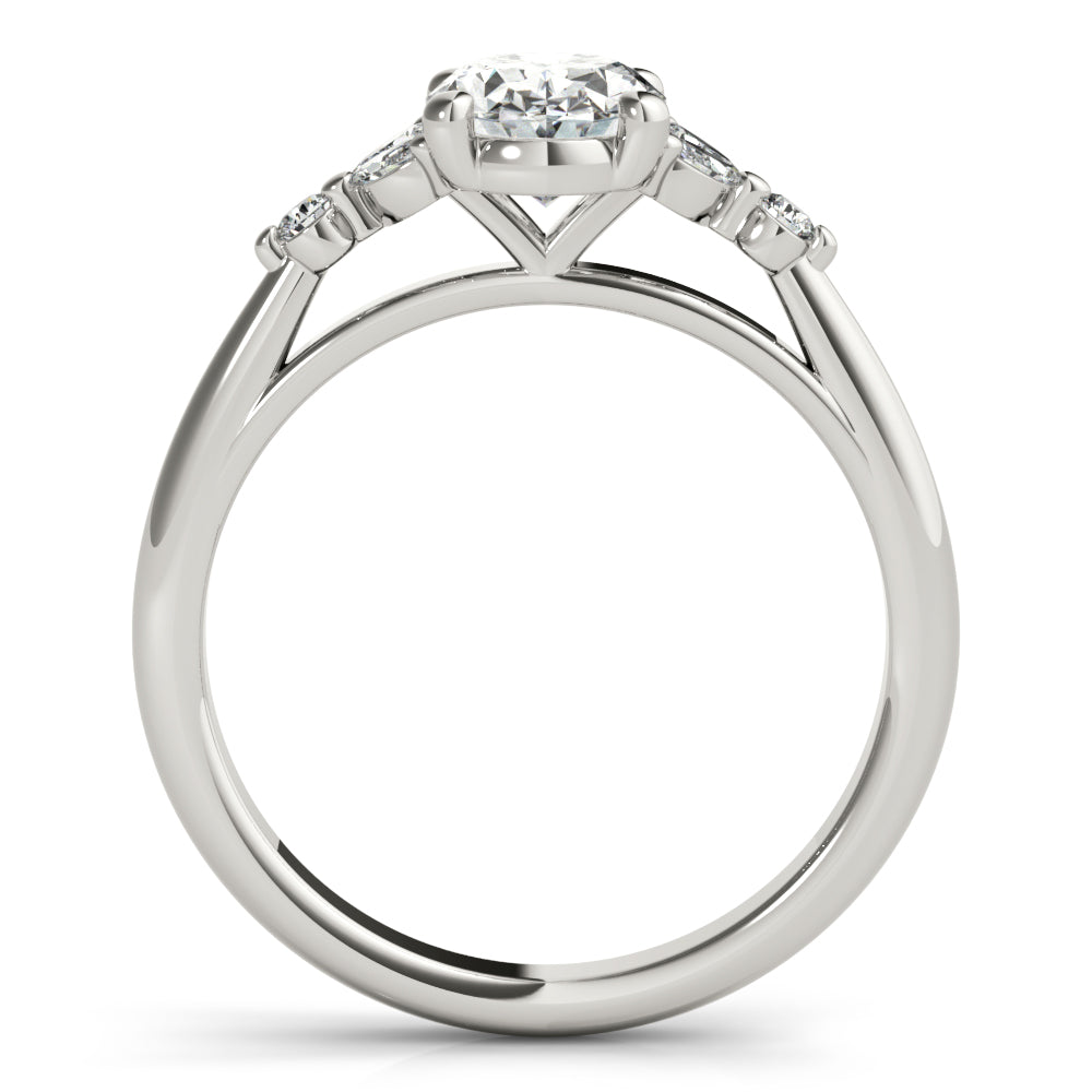 2 CT Round Three Stones Lab Grown Diamond Engagement Ring