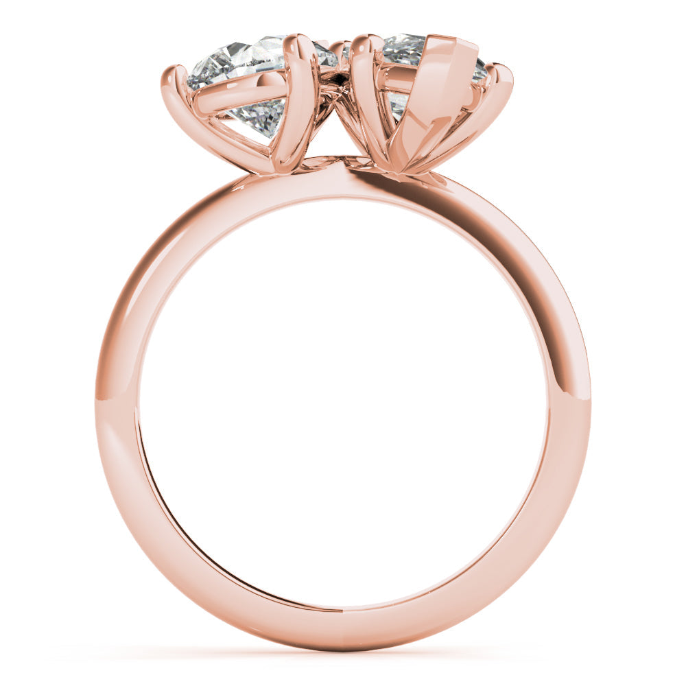 2 CT Round Three Stones Lab Grown Diamond Engagement Ring