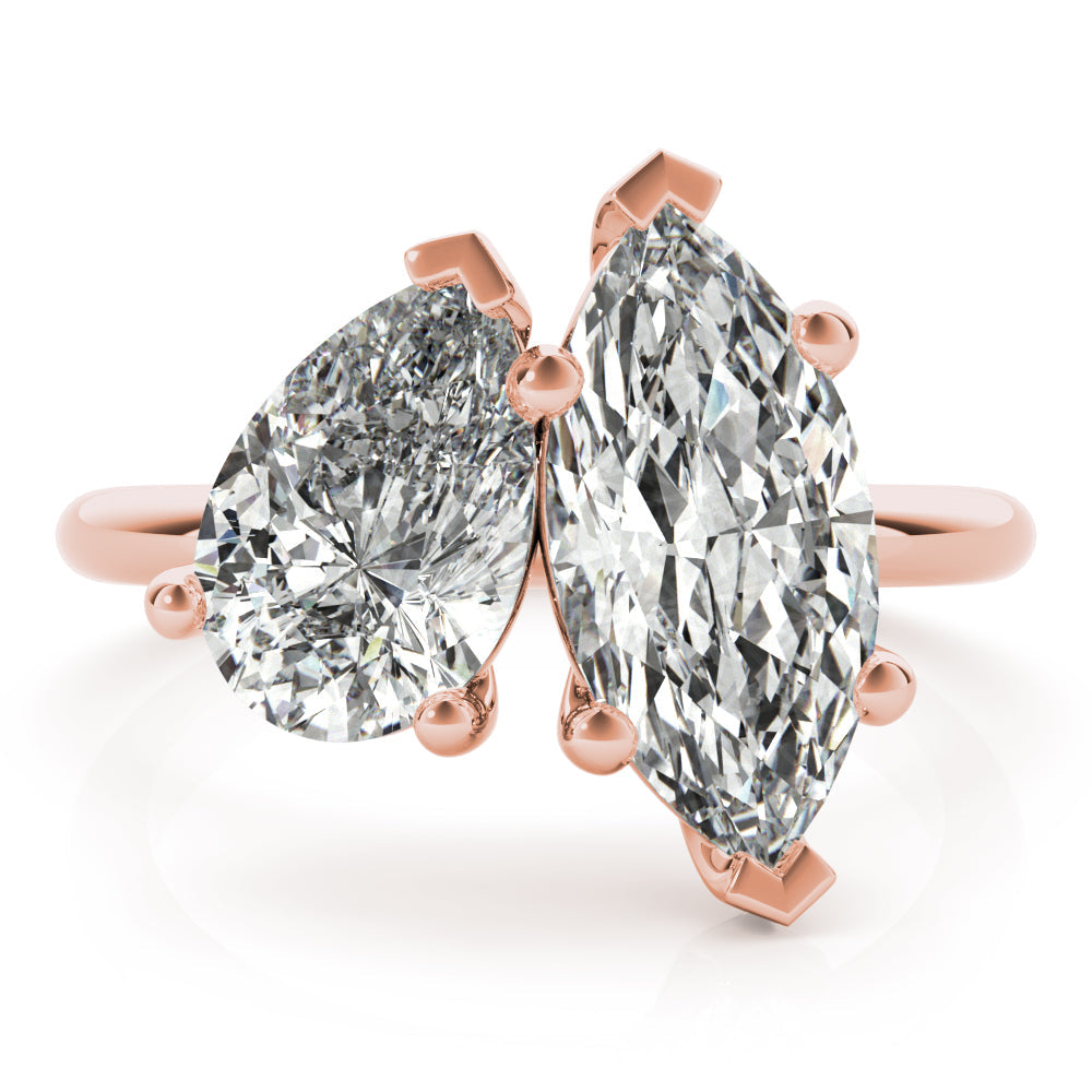 2 CT Round Three Stones Lab Grown Diamond Engagement Ring