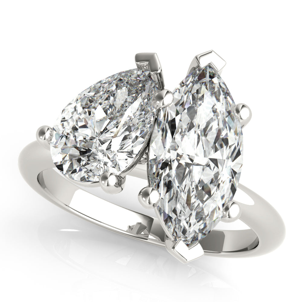 2 CT Round Three Stones Lab Grown Diamond Engagement Ring