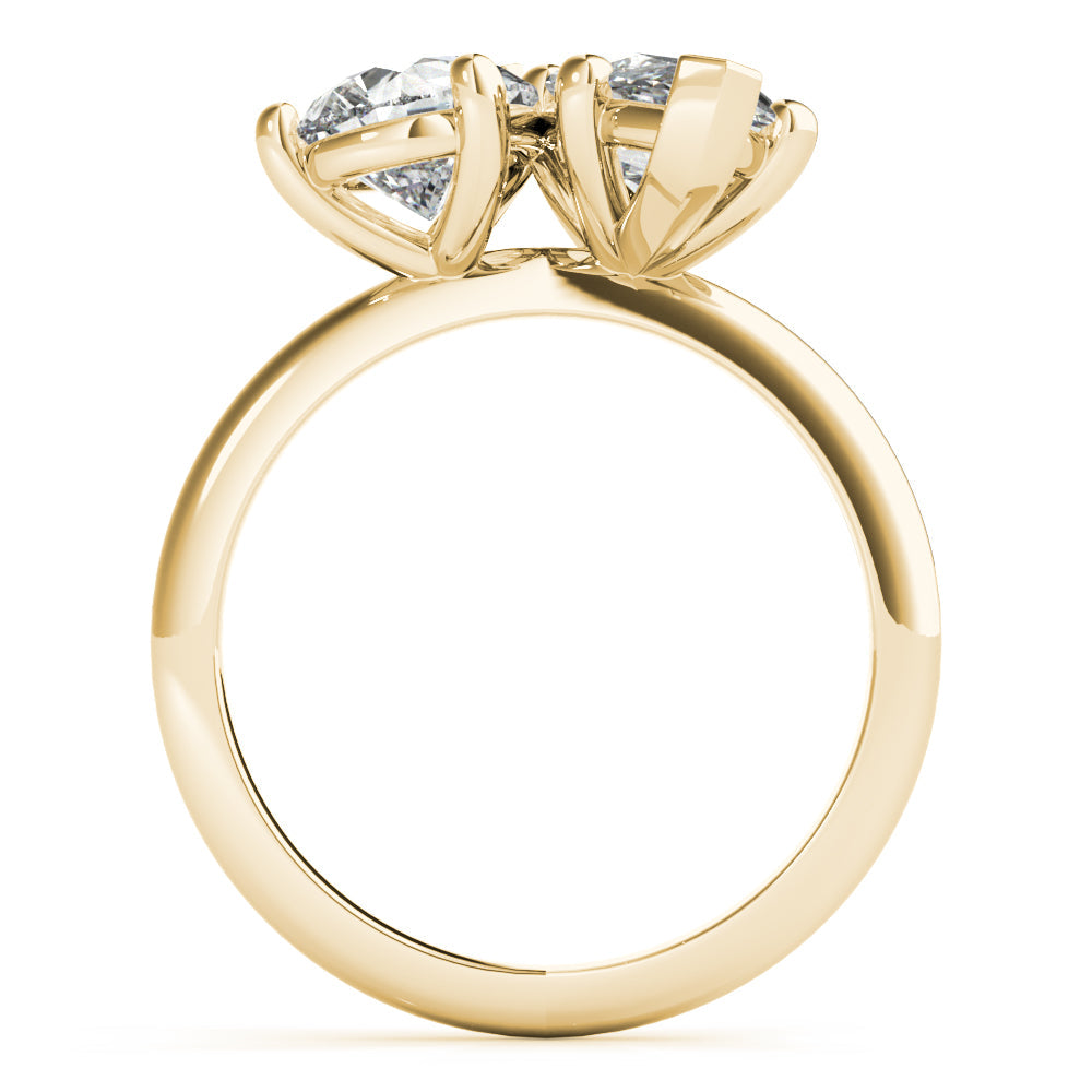 2 CT Round Three Stones Lab Grown Diamond Engagement Ring