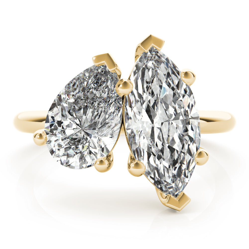 2 CT Round Three Stones Lab Grown Diamond Engagement Ring