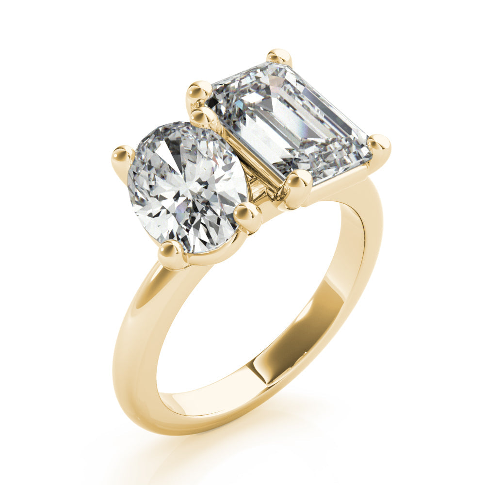 2 CT Round Three Stones Lab Grown Diamond Engagement Ring
