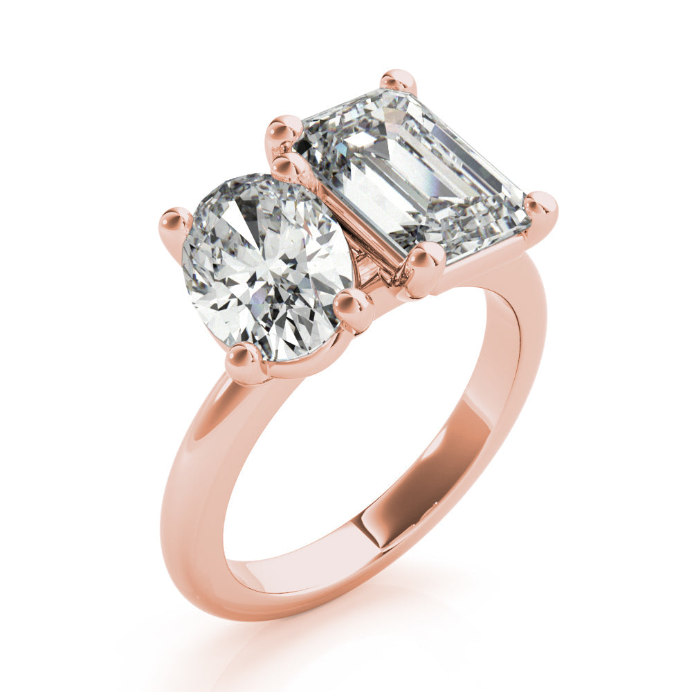 2 CT Round Three Stones Lab Grown Diamond Engagement Ring