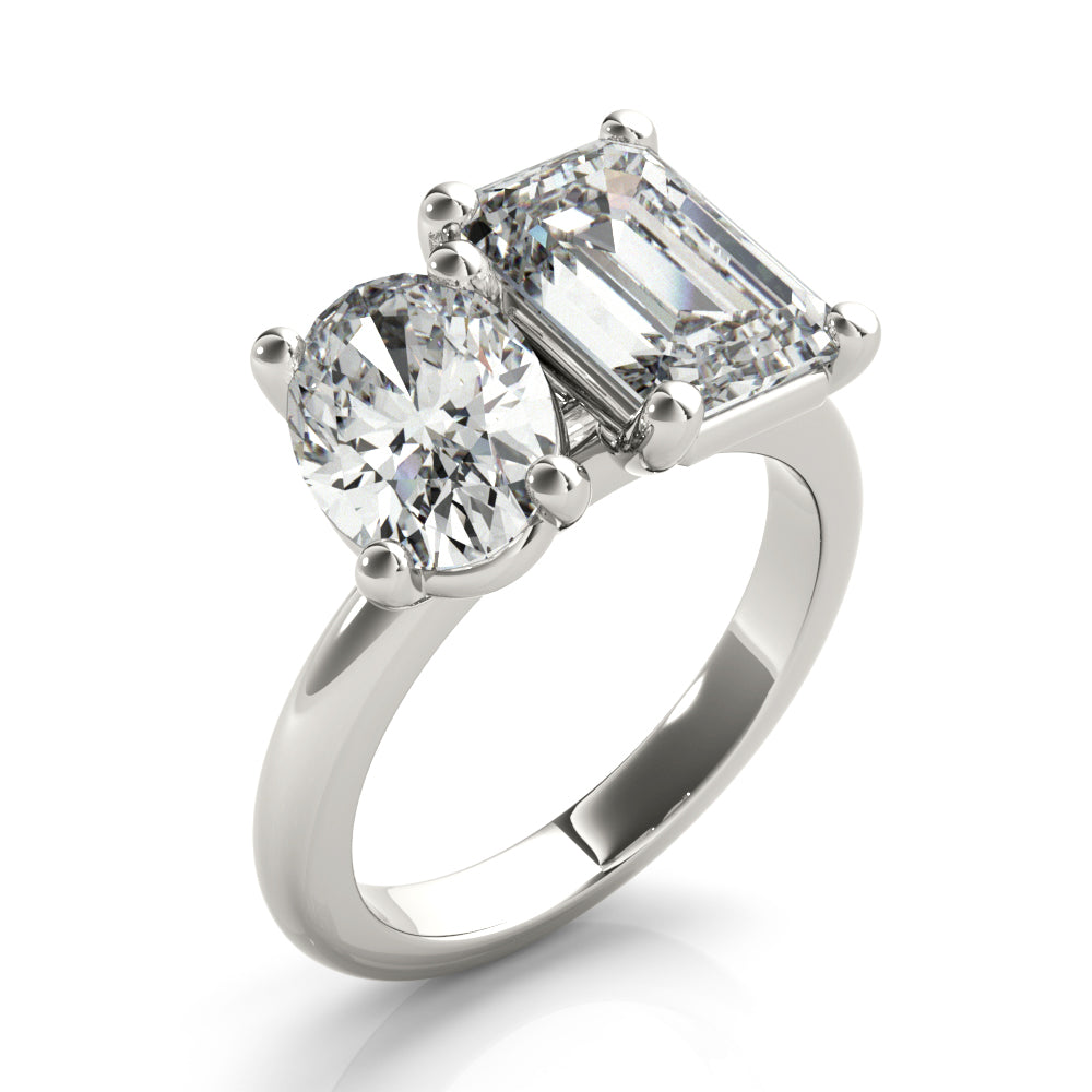 2 CT Round Three Stones Lab Grown Diamond Engagement Ring