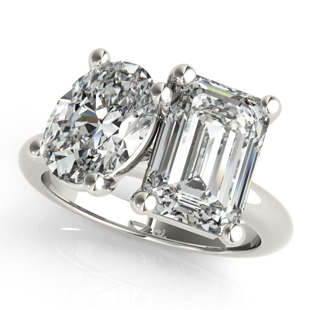 2 CT Round Three Stones Lab Grown Diamond Engagement Ring