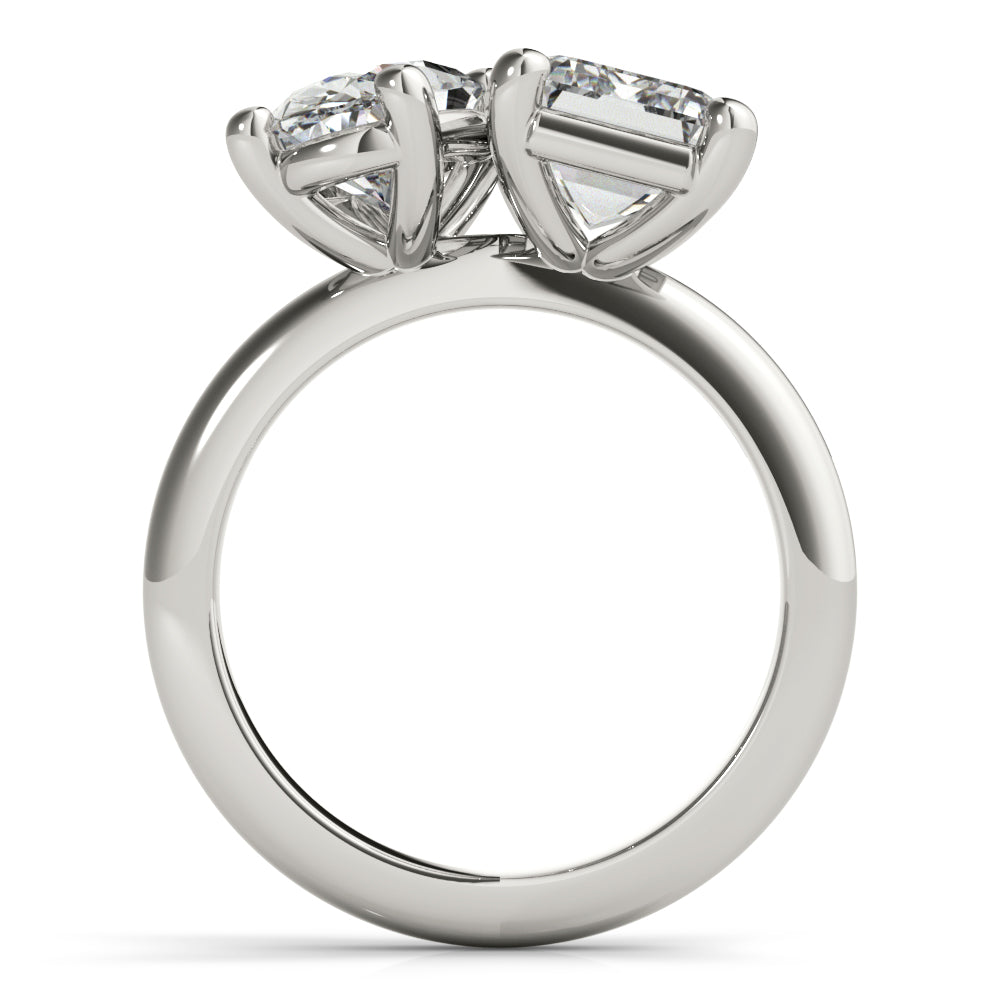 2 CT Round Three Stones Lab Grown Diamond Engagement Ring