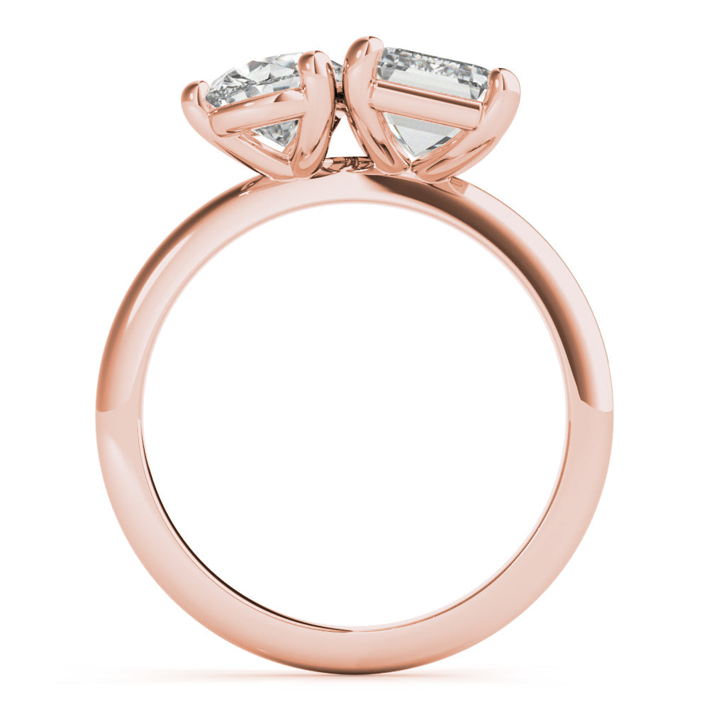 2 CT Round Three Stones Lab Grown Diamond Engagement Ring