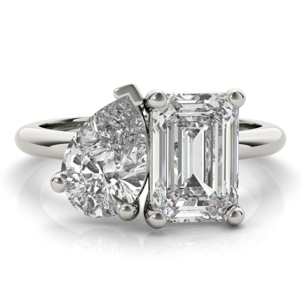 2 CT Round Three Stones Lab Grown Diamond Engagement Ring