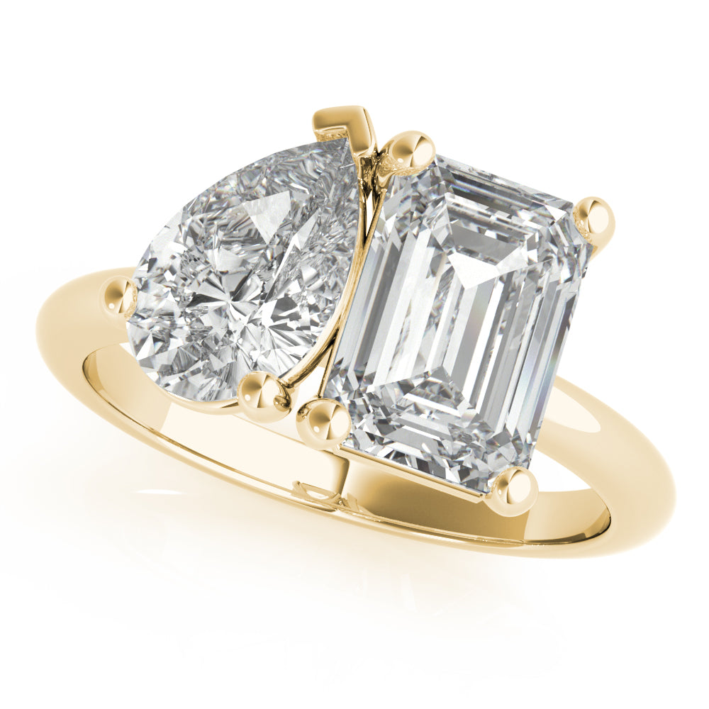 2 CT Round Three Stones Lab Grown Diamond Engagement Ring