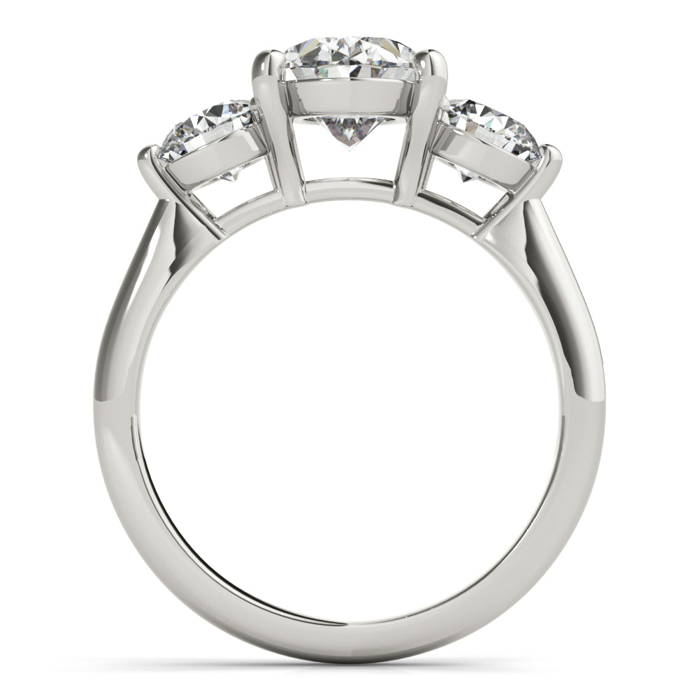 2 CT Round Three Stones Lab Grown Diamond Engagement Ring