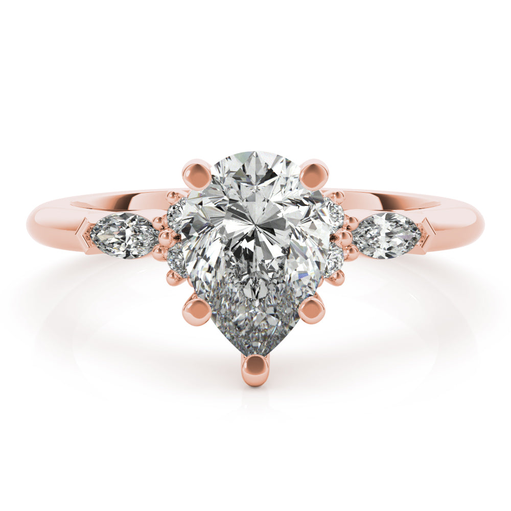 2 CT Round Three Stones Lab Grown Diamond Engagement Ring