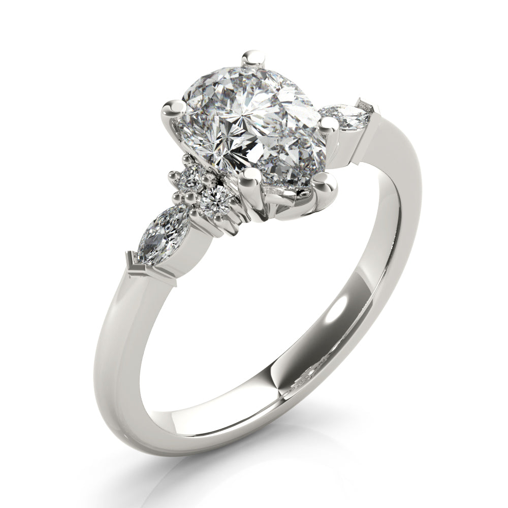 2 CT Round Three Stones Lab Grown Diamond Engagement Ring